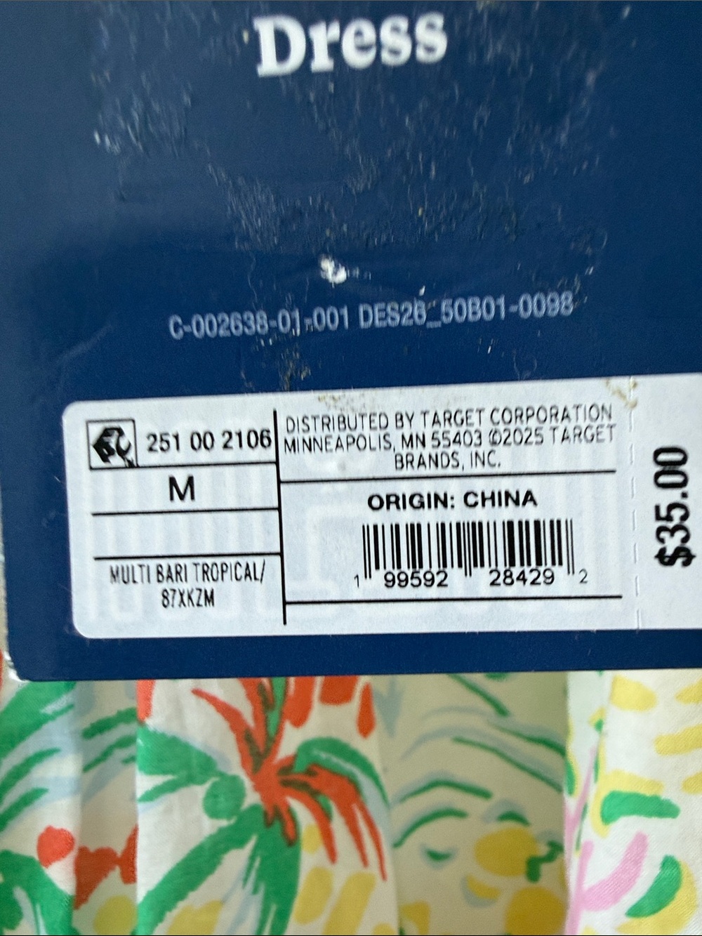 Roller Rabbit Target. Multicolor Tropical Print Sundress - Picture 6 of 6